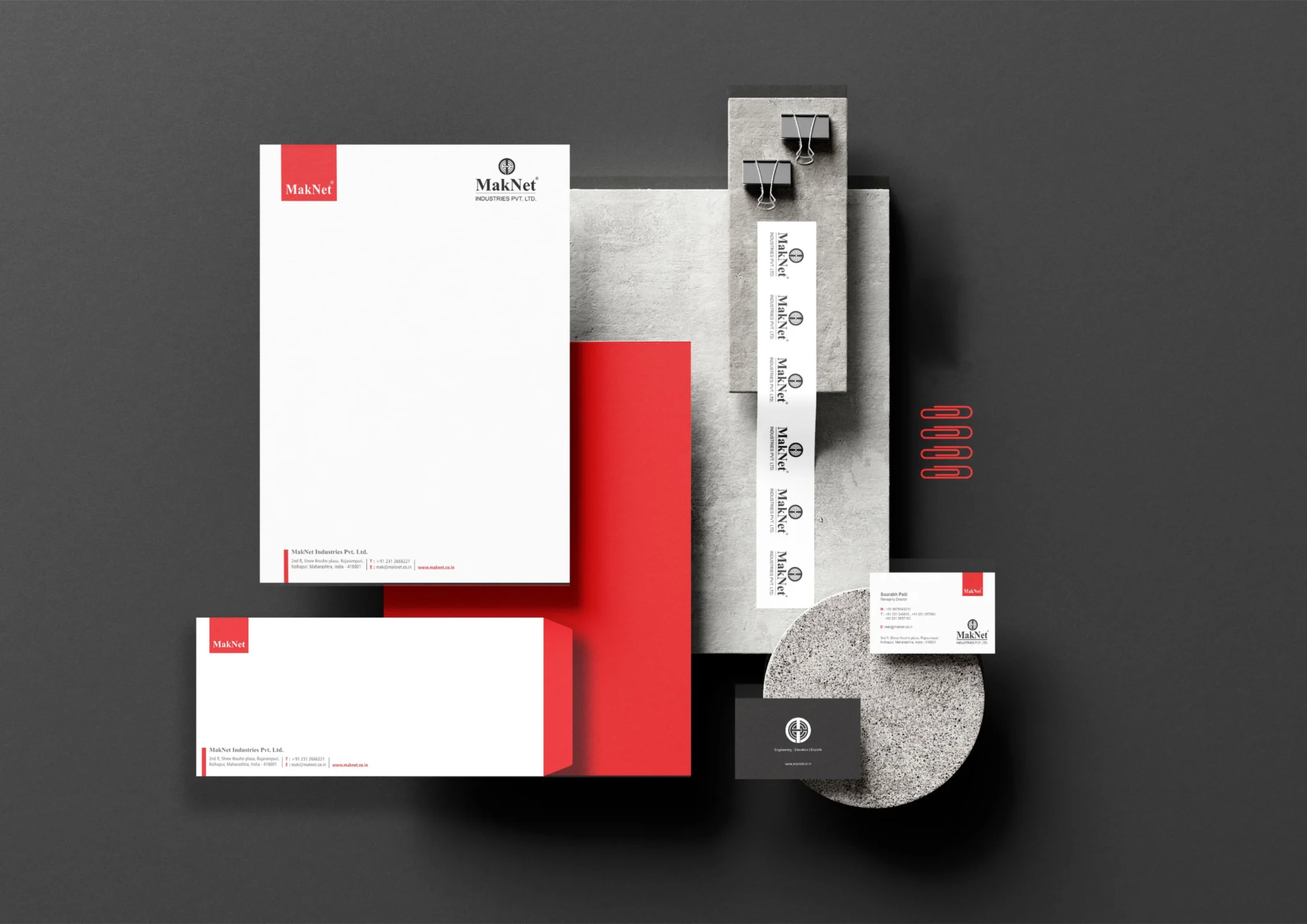 Industrial Brand Identity Design Portfolio — Corporate Stationery