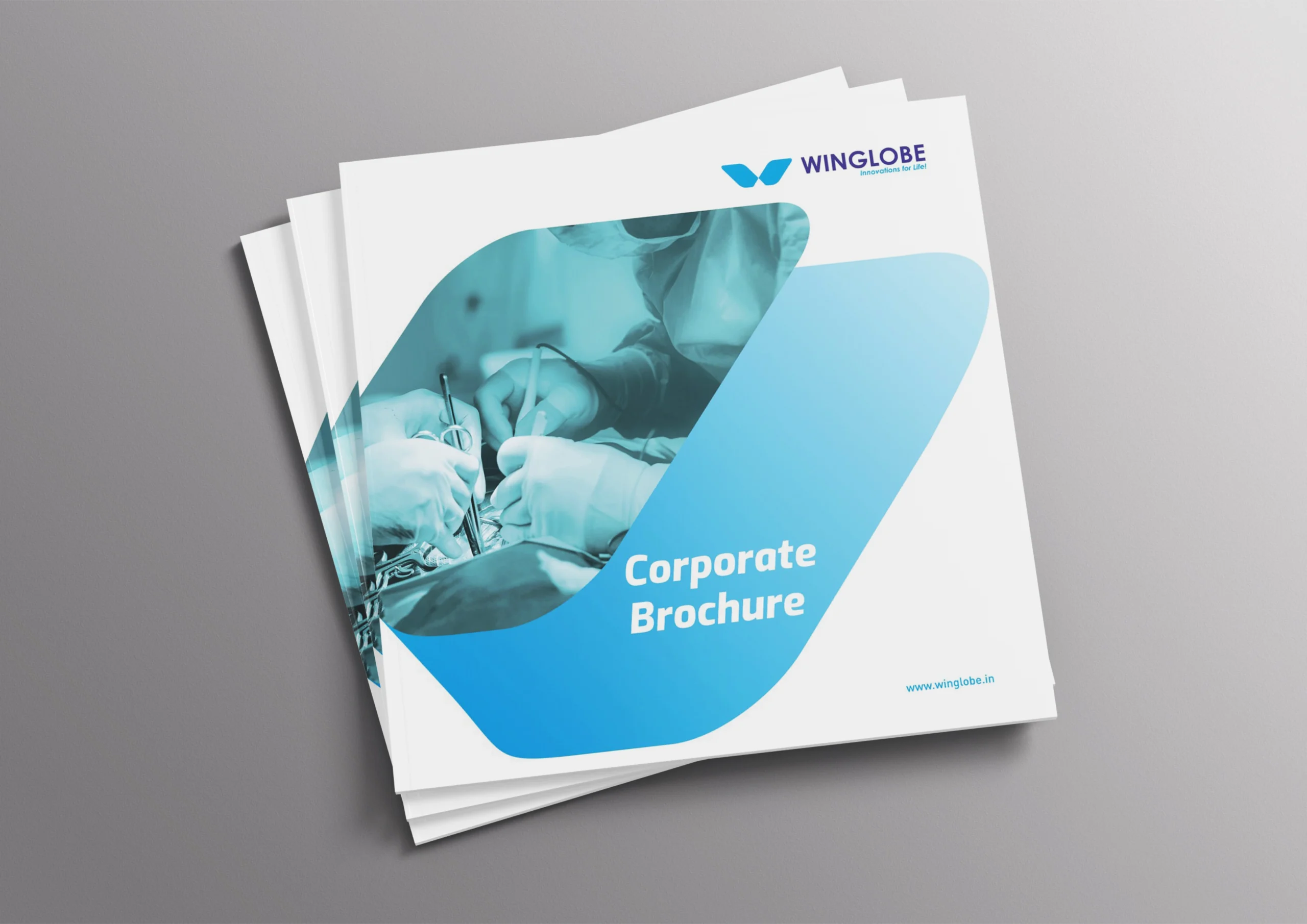 print media design corporate brochure mockup