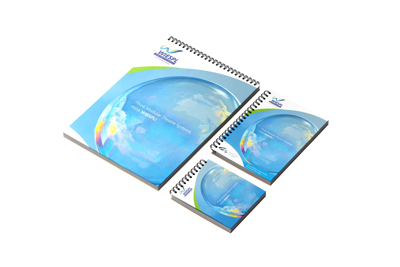 WIESPL corporate notebook branding and printing design