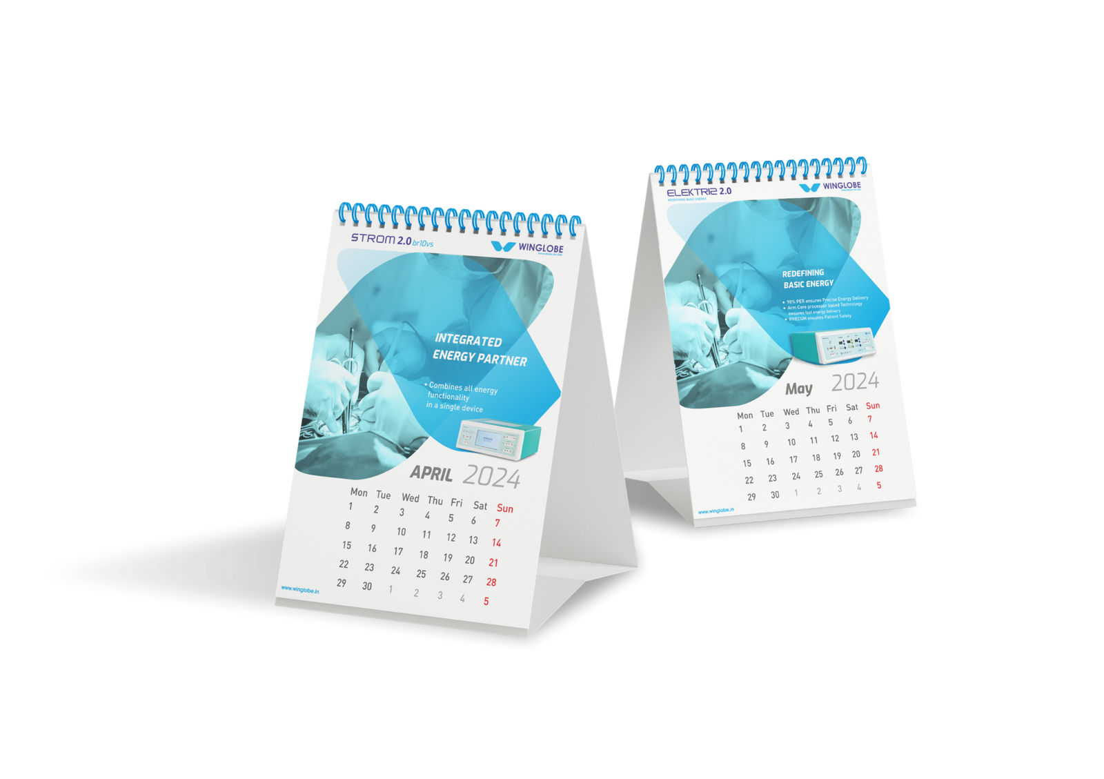 print media design India calendar website mockup branding showcase